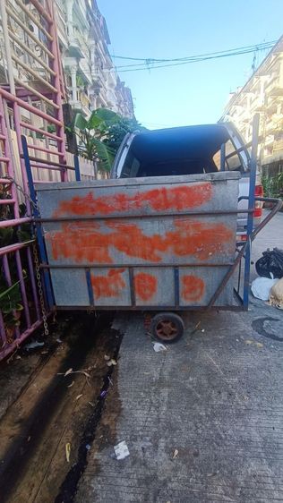 ขายรถเข็นเก็บของขนาดใหญ่พร้อมถังเก็บของ รูปที่ 4