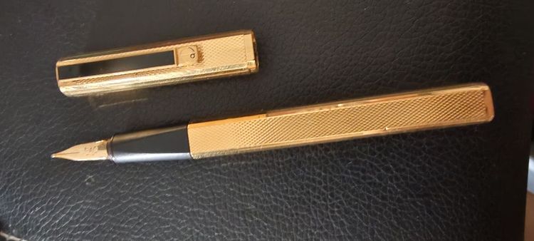 ปากกาหมึกซึม Alfred Dunhill Gemline 18K ชุบทอง สไตล์วินเทจ ราคาต่อรองได้ รูปที่ 2