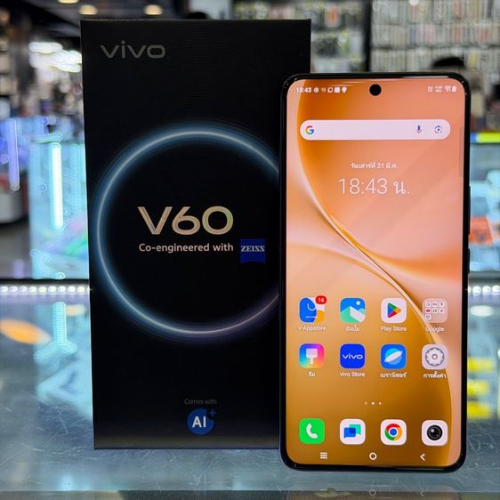 อื่นๆ 256 GB ViVO V60 สีGray เครื่องศูนย์ สภาพสวยมากๆ จอ6.77นิ้ว แรม12รอม256 Snap7 Gen4 กล้อง50ล้าน(3ตัว) ครบยกกล่อง🔥🔥