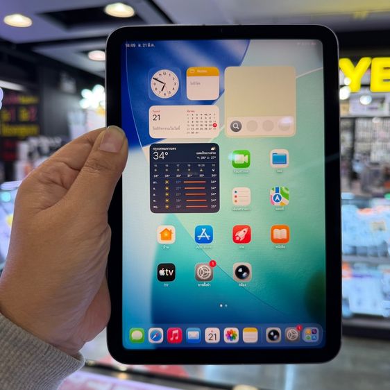 Apple 64 GB iPad mini6 64GB สีฟ้า ใส่ซิม(CellularและWiFi) เครื่องศูนย์ โมเดลTH 🔥🔥