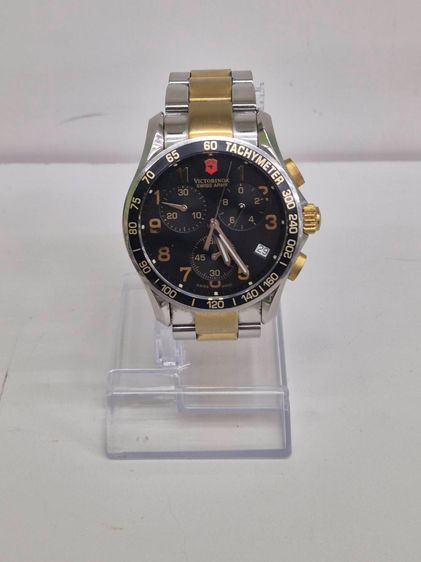 Victorinox Swiss Army Chronograph Two-Tone Sapphire Tachymeter สภาพสวย พร้อมใช้งาน รูปที่ 12