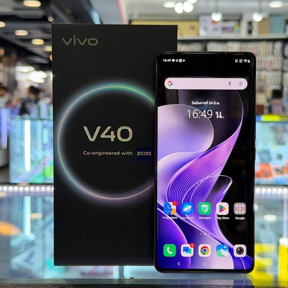 อื่นๆ 256 GB ViVO V40 5G สีม่วง เครื่องศูนย์ สภาพสวยมากๆ จอ6.78นิ้ว แรม12รอม256 Snap7 Gen3 กล้อง50ล้าน(2ตัว) ประกันศูนย์ยาวๆ🔥🔥
