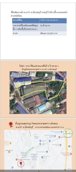 ✨️ขายด่วน✨️ที่ดิน 3ไร่ 33 ตรว.พัฒนาแล้ว ต.นาป่า อ.เมืองชล จ.ชลบุรี ใกล้ทางขึ้น-ลง มอเตอร์เวย์ ด่านพนัสนิคม