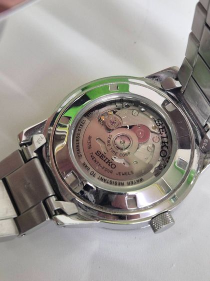 Seiko Automatic 4R37 100M ฝาหลังใส สายสแตนเลสแท้ เครื่องออโต้ รูปที่ 13