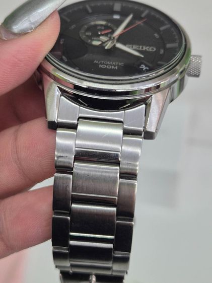 Seiko Automatic 4R37 100M ฝาหลังใส สายสแตนเลสแท้ เครื่องออโต้ รูปที่ 8