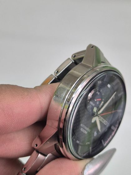 Seiko Automatic 4R37 100M ฝาหลังใส สายสแตนเลสแท้ เครื่องออโต้ รูปที่ 9