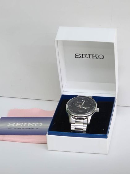 Seiko Automatic 4R37 100M ฝาหลังใส สายสแตนเลสแท้ เครื่องออโต้ รูปที่ 5