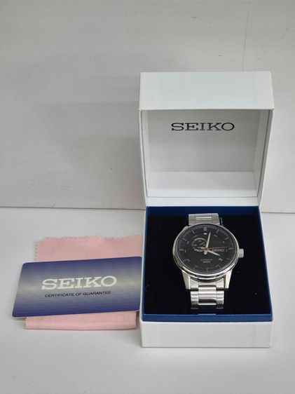 Seiko Automatic 4R37 100M ฝาหลังใส สายสแตนเลสแท้ เครื่องออโต้ รูปที่ 3