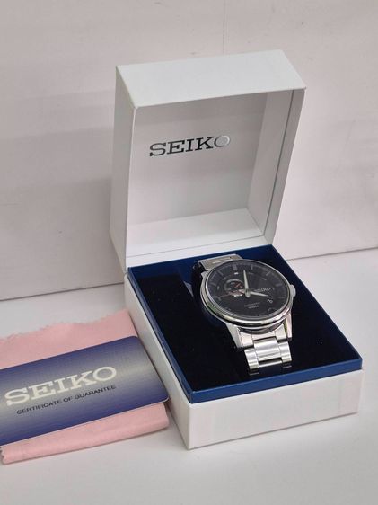Seiko Automatic 4R37 100M ฝาหลังใส สายสแตนเลสแท้ เครื่องออโต้ รูปที่ 6