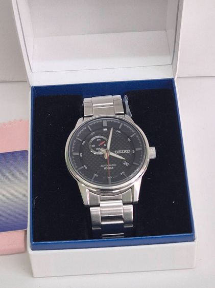 Seiko Automatic 4R37 100M ฝาหลังใส สายสแตนเลสแท้ เครื่องออโต้ รูปที่ 4