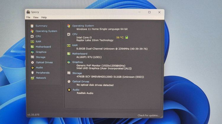 Acer Aspire Lite 16 i3 Gen13 RAM 8GB SSD 512GB จอใหญ่ 16" ประกันยาวถึง 05-2027 รูปที่ 12