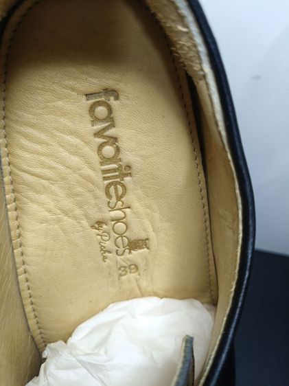 รองเท้าคัทชูหนังแท้ Favorite Shoes ไซส์ 39 สีดำ ทรง Oxford งาน Handmade พร้อมกล่อง รูปที่ 6
