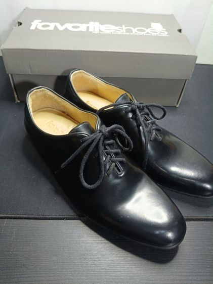 รองเท้าคัทชูหนังแท้ Favorite Shoes ไซส์ 39 สีดำ ทรง Oxford งาน Handmade พร้อมกล่อง รูปที่ 5