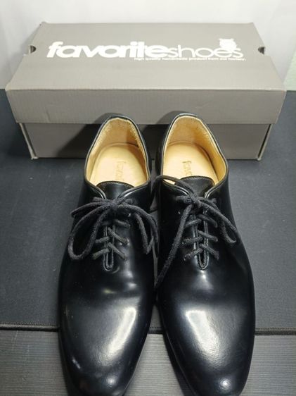 รองเท้าคัทชูหนังแท้ Favorite Shoes ไซส์ 39 สีดำ ทรง Oxford งาน Handmade พร้อมกล่อง รูปที่ 3