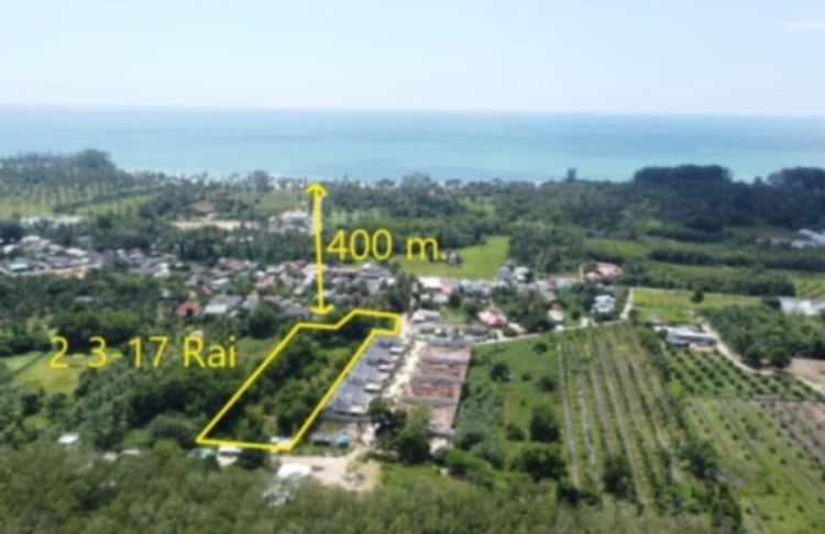 ขายที่ดินลงหาดลงทะเลได้เลยเพียง3นาทีLAND FOR SALE 400 m TO BEACH Khok Kloi Phang Nga  2.5Rai  20 MIN TO PHUKET AIRPORT
