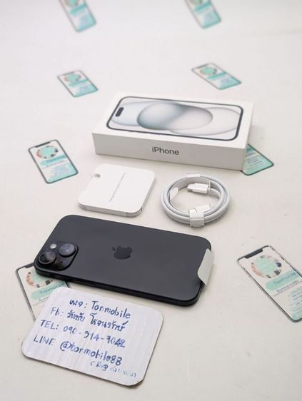 128 GB ขาย เทิร์น iPhone 15 128 Black ศูนย์ไทย ของใหม่มือ 1 แกะเช็ค ประกันยังไม่เดิน อุปกรณ์ครบยกกล่อง เพียง 18,990 บาท ครับ 