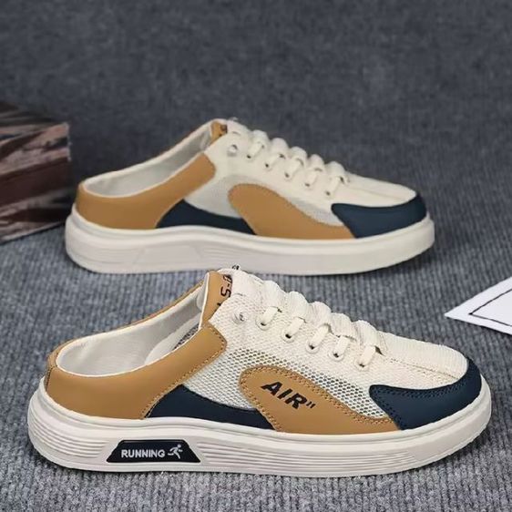 รองเท้าผ้าใบแบบเปิดส้นระบายอากาศได้ดี รองเท้าลำลองสำหรับผู้ชาย 39-44 รูปที่ 2