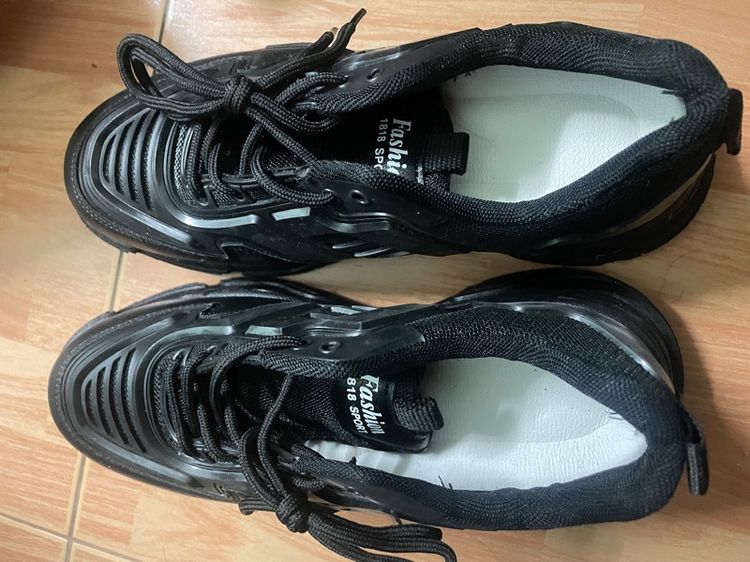 รองเท้าผ้าใบ UK 5 | EU 38 | US 6.5 รองผ้าใบสีดำเสริมส้น