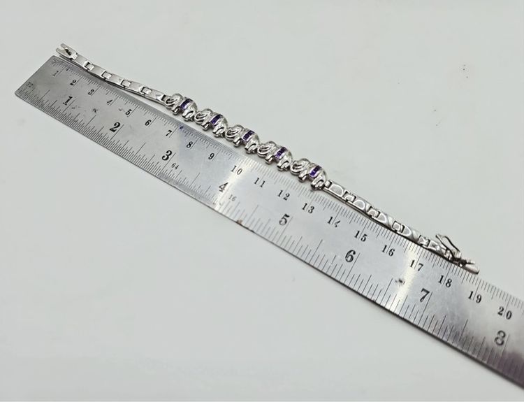 📌 สร้อยมือเงินแท้ พลอยแท้อเมทิสต์💜💜💜  รูปที่ 9