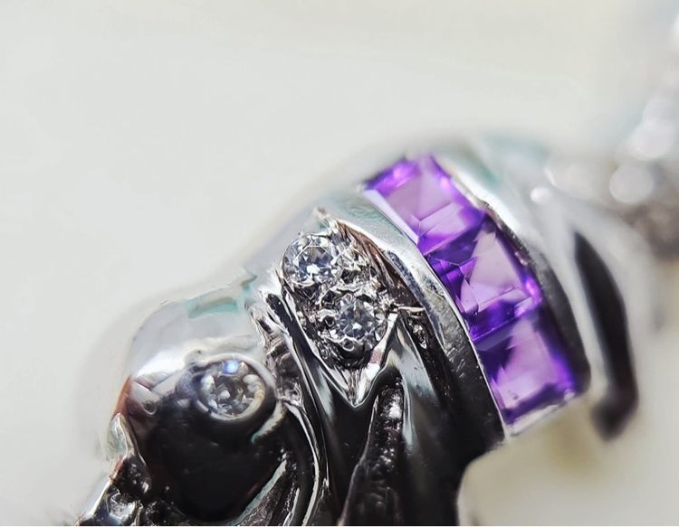 📌 สร้อยมือเงินแท้ พลอยแท้อเมทิสต์💜💜💜  รูปที่ 6