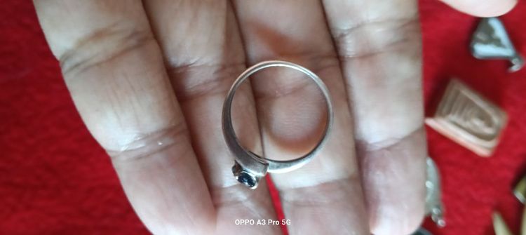 แหวนเงินแท้พลอยไพรินแท้