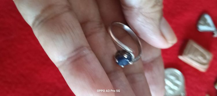 แหวนเงินแท้พลอยไพรินแท้ รูปที่ 2