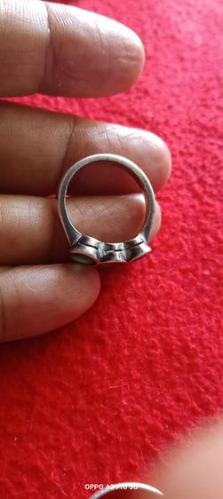 แหวนเงินแท้พลอยเขียวส่องแท้ รูปที่ 3