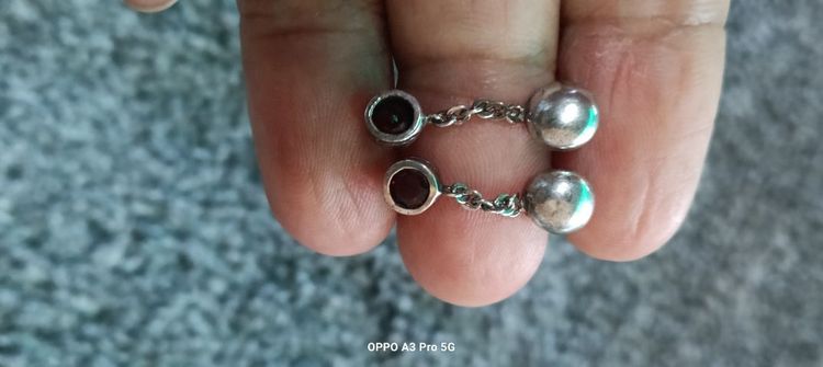 ต่างหูเงินแท้ โกเมนแท้ รูปที่ 4