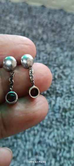 ต่างหูเงินแท้ โกเมนแท้ รูปที่ 5