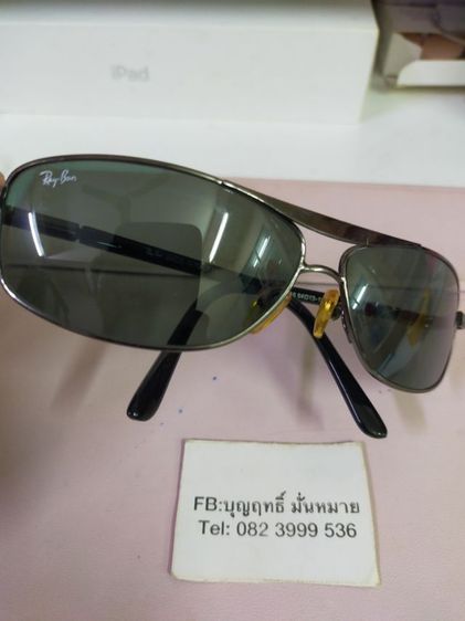 แว่นกันแดด Rayban RB 8016 MADE IN ITALY 64 13 128 หน้า กว้าง 152 เลนส์ สวยใส สภาพดี รูปที่ 3