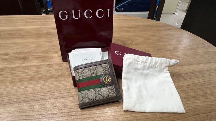 ไม่ระบุ กระเป๋าสตางค์ Gucci รุ่น Ophidia bi-fold wallet 