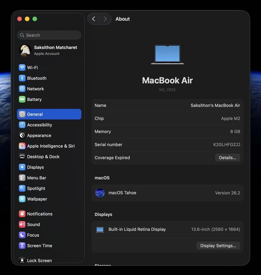 MacBook Air M2 13" สี Silver รูปที่ 11