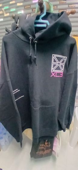 เสื้อกันหนาวแบบมีฮู้ดสีดำไซส์ใหญ่ xxl marktuan GOT7 รูปที่ 4