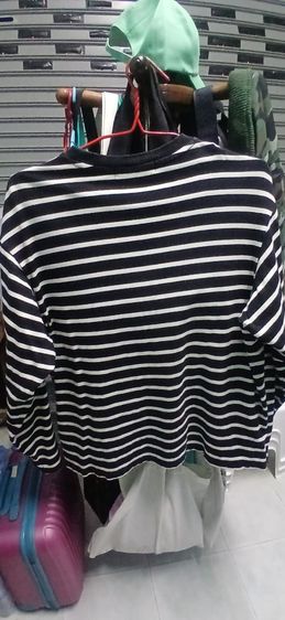 ดำ EU 39 เสื้อแจ็คเก็ต | เสื้อคลุม อื่นๆ เสื้อแขนยาวลายขวาง size XL มือสองของเกาหลี