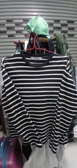 เสื้อแขนยาวลายขวาง size XL มือสองของเกาหลี รูปที่ 2