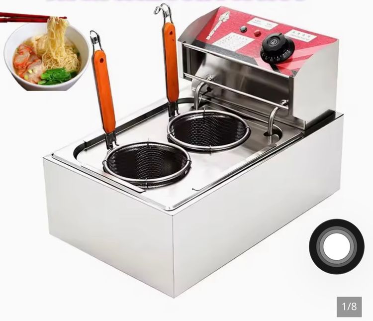 โซนครัว เครื่องช่วยทำอาหาร หม้อลวกไฟฟ้า2ช่อง รุ่นZB-ZM181 เตาลวกเส้น พร้อมตะแกรงลวกเส้น