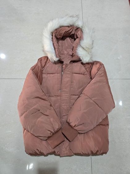 เสื้อกันหนาวขนเฟอร์ size L สีชมพูกะปิ