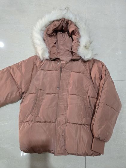 เสื้อกันหนาวขนเฟอร์ size L สีชมพูกะปิ รูปที่ 2