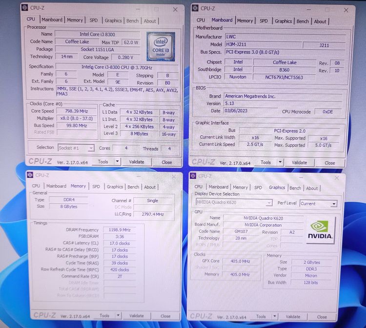 คอมพิวเตอร์ชุด Intel CORE i3 Gen8 8300 LWC H3M-J211 VGA Quadro K620 2GB RAM DDR4 8GB SSD Nvme 128GB HDD 1TB รูปที่ 7