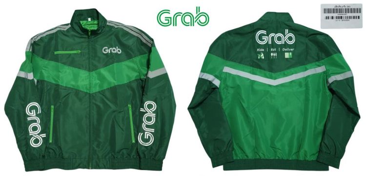 เขียว EU 40 แขนยาว เสื้อแจ็คเก็ต | เสื้อคลุม อื่นๆ เสื้อแจ็คเก็ตแกร็บ(Grab) รุ่นแรก V.1 Size M ของเก่าเก็บปี 2022 เลิกผลิตแล้ว