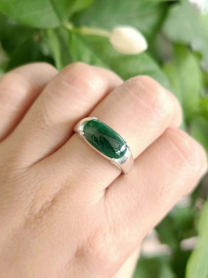 เงิน แหวนหยกแท้ JADEITE TYPE A