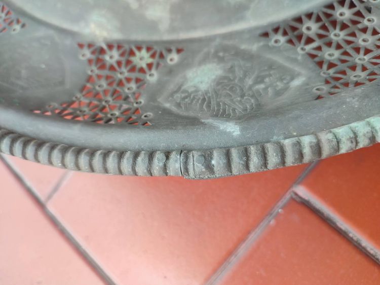 ถาดทองเหลือง 12 ราศี 1 ใบลายเทพพนมงานเก่าหนาหนัก ขนาดเกือบ 18 นิ้ว รูปที่ 12