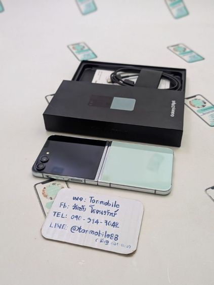 ขาย เทิร์น Samsung Galaxy Z Flip 5 Mint 256 GB เครื่องนอก 2 ซิม เมนูไทย สภาพสวย อุปกรณ์ครบยกกล่อง เพียง 6,590 บาท เท่านั้น ครับ