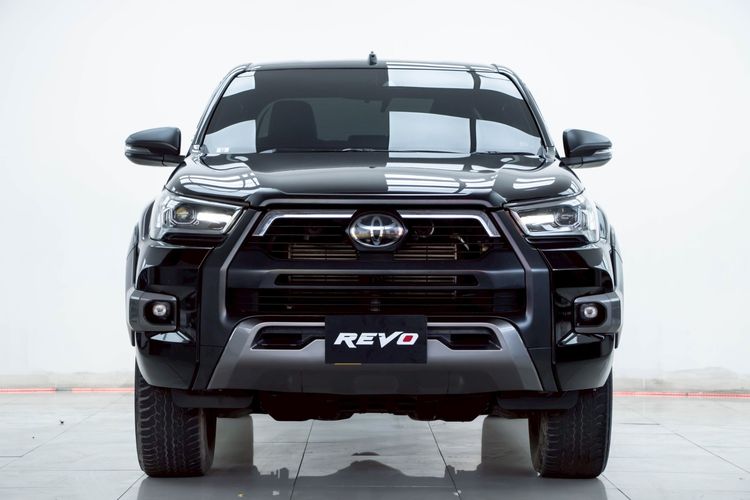 Toyota Hilux Revo 2021 Double Cab Prerunner 2x4 2.4 Rocco Pickup ดีเซล ไม่ติดแก๊ส เกียร์อัตโนมัติ ดำ รูปที่ 4