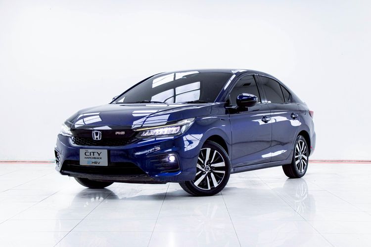 Honda City 2021 1.5 e:HEV RS Sedan ไฮบริด ไม่ติดแก๊ส เกียร์อัตโนมัติ น้ำเงิน รูปที่ 4