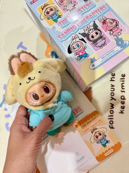 ตุ๊กตา  labubu x sanrio (pompompurin)