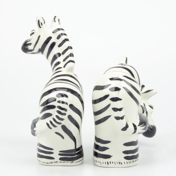 Zebra Salt and Pepper Shakers by Lynda Corneille Ark Safari Series งานเซรามิก รูปที่ 3