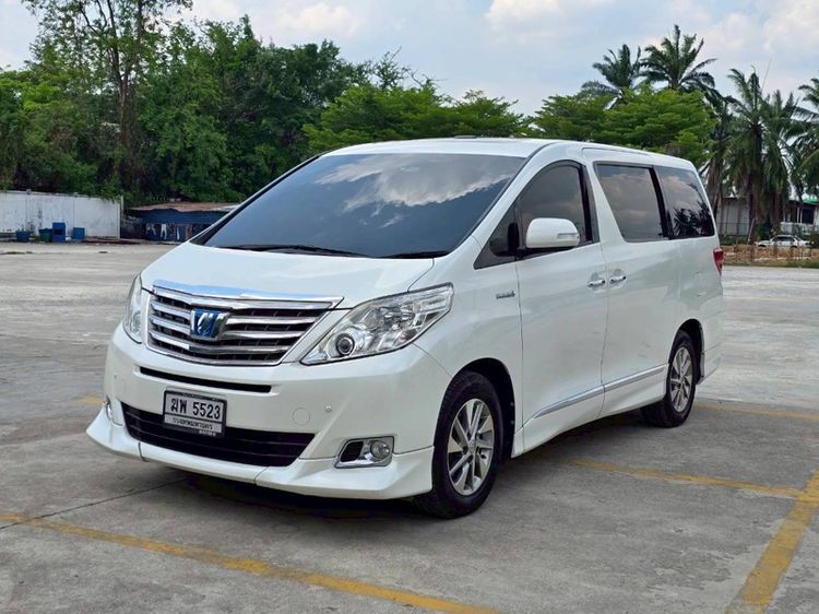 Toyota Alphard 2014 2.4 Hybrid E-Four 4WD ไฮบริด เกียร์อัตโนมัติ ขาว รูปที่ 4