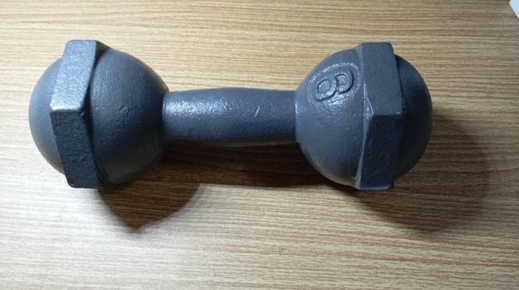 ยกน้ำหนัก / เวท เทรนนิ่ง ดัมเบลเหล็กแท้ 6 กก. สภาพใหม่เอี่ยม สีสด