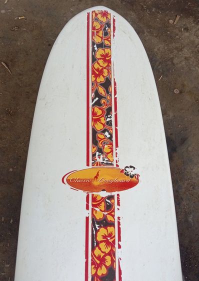 ขาย Bic classic Longboerd 9'0"รุ่นRetro ลายดอกชบาในตำนานสภาพลุย รูปที่ 2